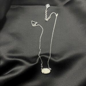 Kendra Scott: Elisa Silver Pendant Necklace in Iridescent Drusy
